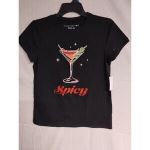 Social  EDITION XS (0-2) Spicy Black Soot Graphic Drink Party